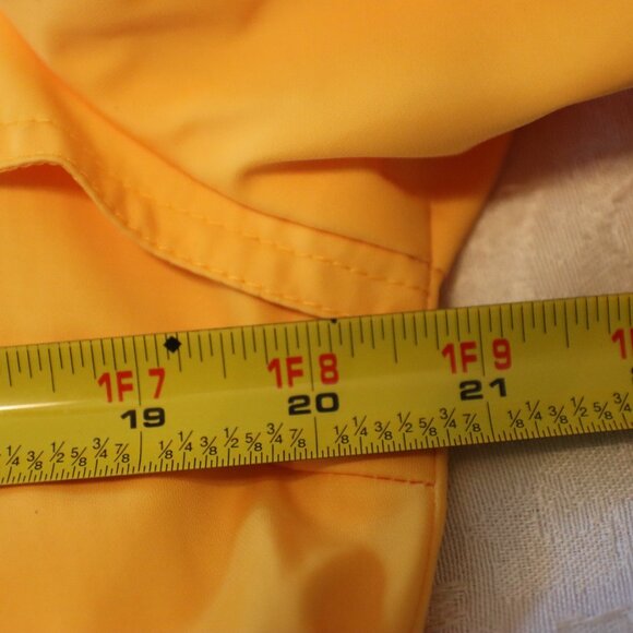 Black Rivet Sunny Yellow Trench Water Resistant Jacket Tie Belt Size Large - Picture 7 of 16